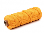 Kordel,  5 mm, orange-gelb, 80% BW, 20% Poly